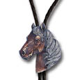 Horse Profile Diamond-Cut Large Bolo Tie